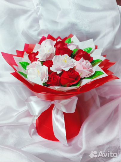 Мыльные розы, букет из мыльных роз