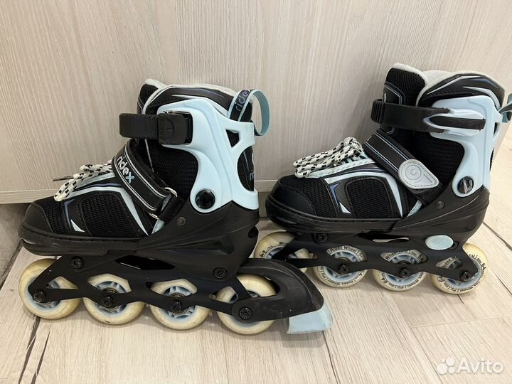 Ролики детские раздвижные 30-33, защита и шлем