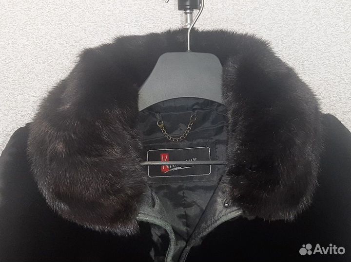 Шуба мутоновая с норкой