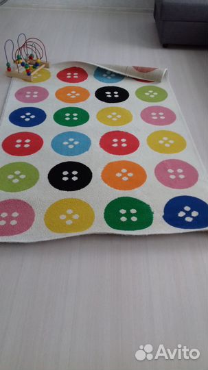 Детский ковёр икеа пуговицы 133195см