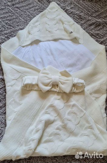 Плед детский вязаный