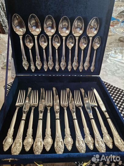 Столовый набор троянда мельхиор