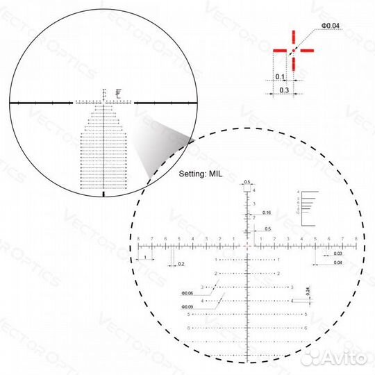 Прицел Vector Optics Continental x6 4-24x56