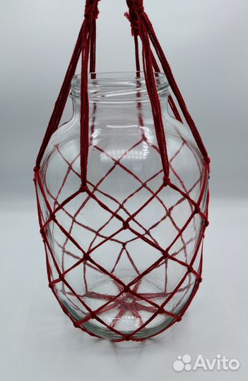 Сетка Авоська для банок красная 20 шт