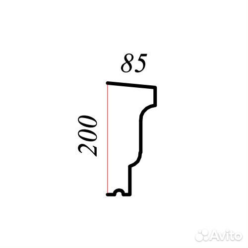 Карниз окна С-16 / Фасадный декор / отделка