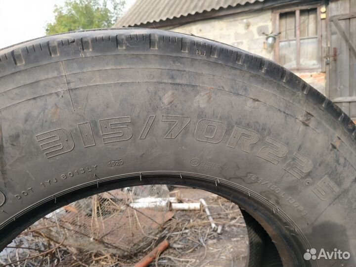 Продам щину руль Blak Lion 315/70/22.5 Б/У