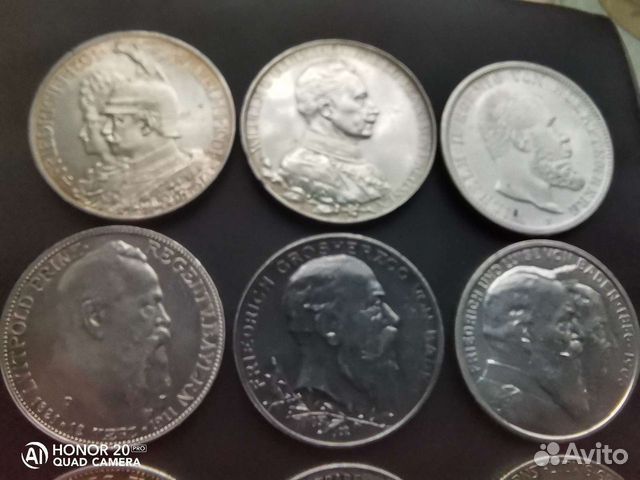 Монеты Германия, Империя 5, 3, 2, 1 Марка