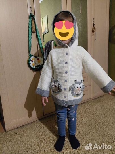 Вязаный кардиган для девочки