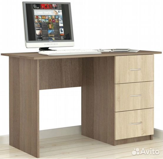 Стол компьютерный Сити-1 лдсп тэкс ясень шимо, дуб