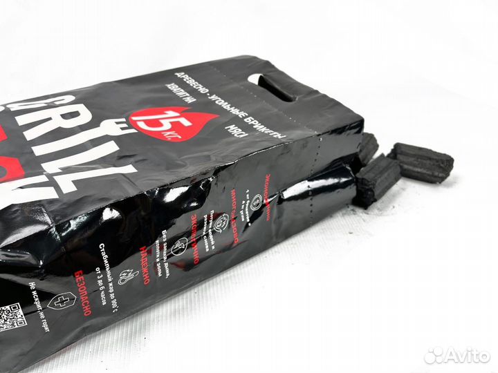 Древесно-угольные брикеты, пакет 2кг