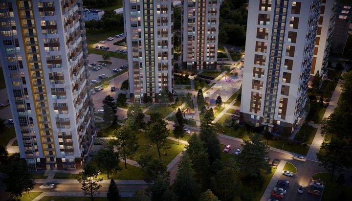 2-к. квартира, 54,4 м², 12/24 эт.