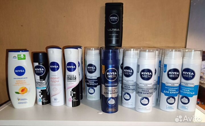 Nivea пена для бритья, дезодоранты и гели для душа