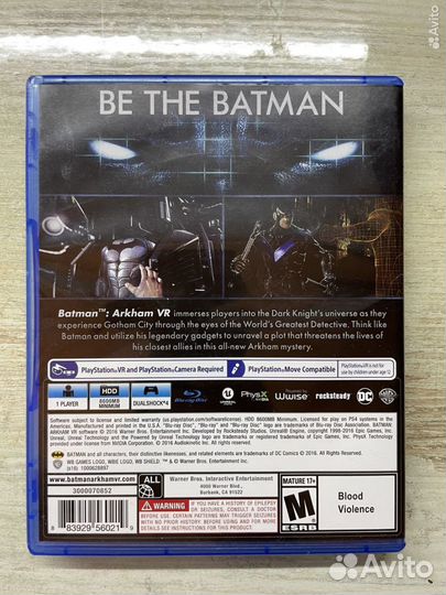 Игры для приставок ps4. batman arkham VR