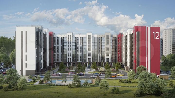 2-к. квартира, 55,4 м², 7/10 эт.