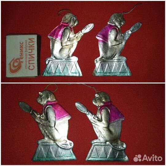 Елочные игрушки картонаж. СССР