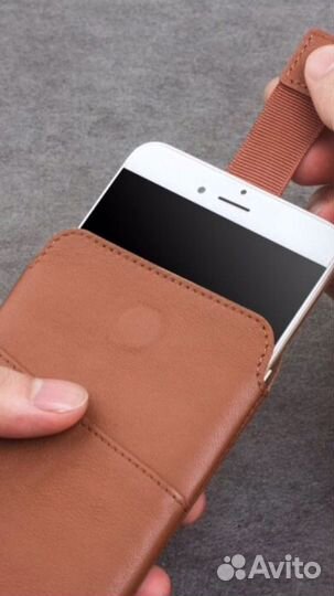 Универсальный кожаный чехол для телефона (новый, в