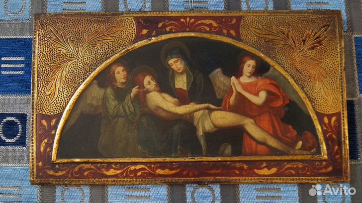 Картина.Антиквариат.Живопись,масло на доске,Оригин