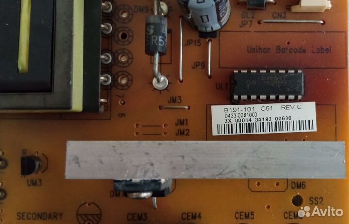 Блок питания B191-101 телевизора Toshiba