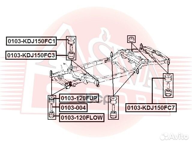 Подушка рамы 0103KDJ150FC1 asva