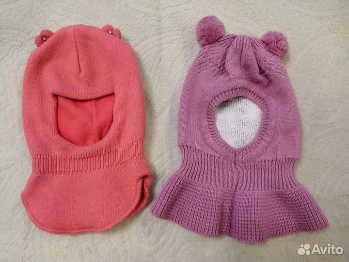 Шапка-шлем,шапки,варежки,1-3года