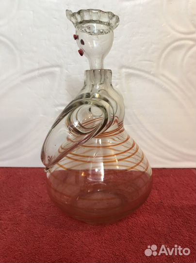 Штоф девушка гутное стекло СССР