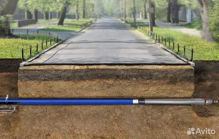 ГНБ. Прокол под дорогой. Горизонтальное бурение