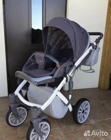Коляска 3 в 1 Anex sport серая в отличном состояни