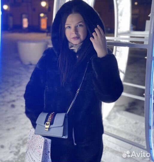 Шуба норковая с капюшоном 46 48