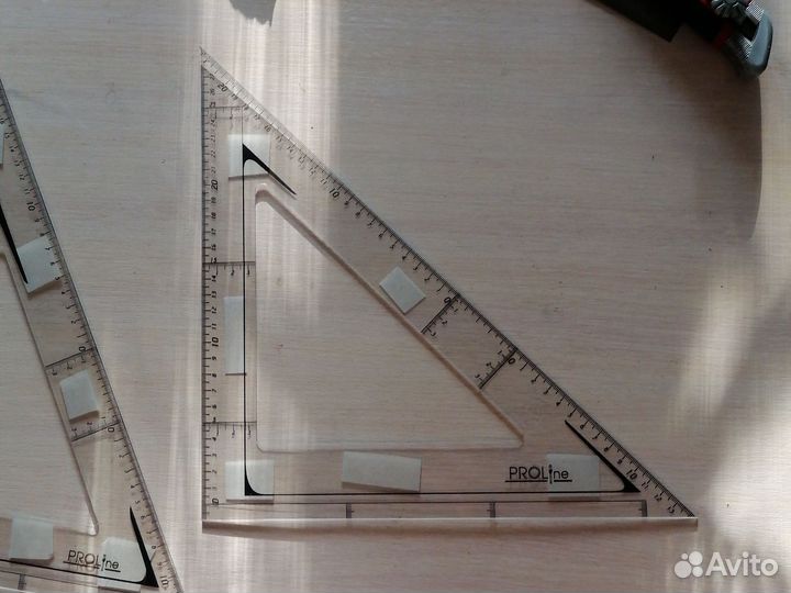 Угольник для черчения 30 гр 35см ударопрочный