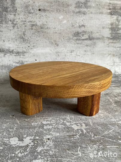 Тортовница на ножке подставка для торта деревянная