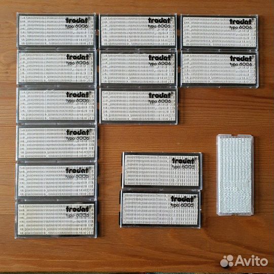 Касса цифр и букв к наборным штампам