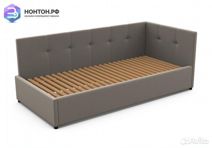 Софа Квадро микровелюр серый