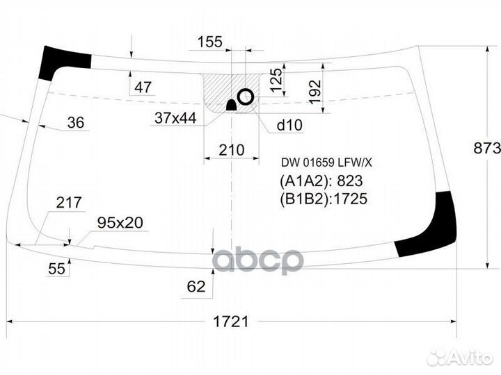 Стекло лобовое (Датчик дождя) Chevrolet Tahoe 0