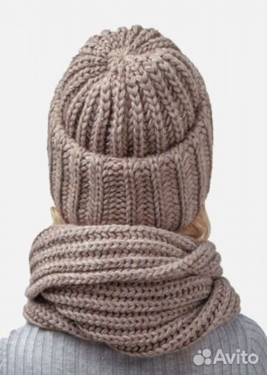 Зимняя парочка - шапка и снуд женский, Россия