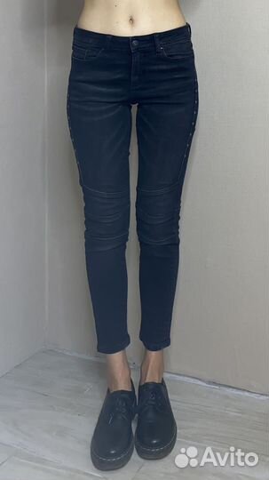 Джинсы черные zara skinny