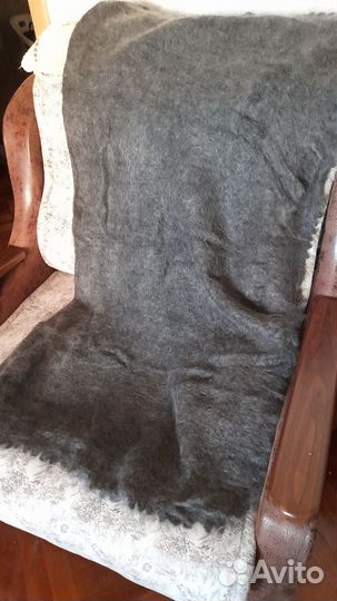 Новый пуховый платок. Тёмно серый, 135 на 135