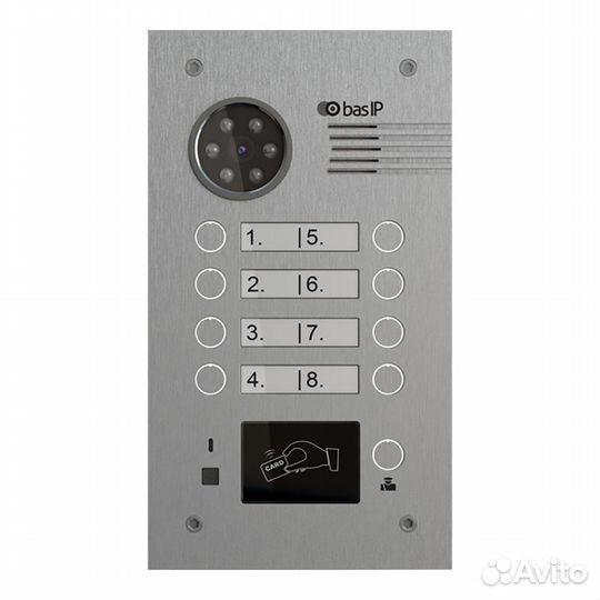 Вызывная панель BAS-IP BA-08B silver