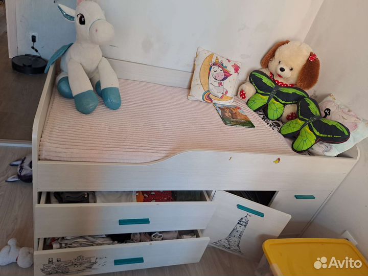 Детская кровать от 3 лет с матрасом бу