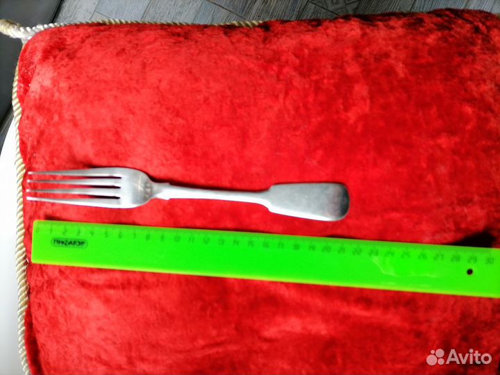 Большая серебряная вилка, 84 проба, царизм