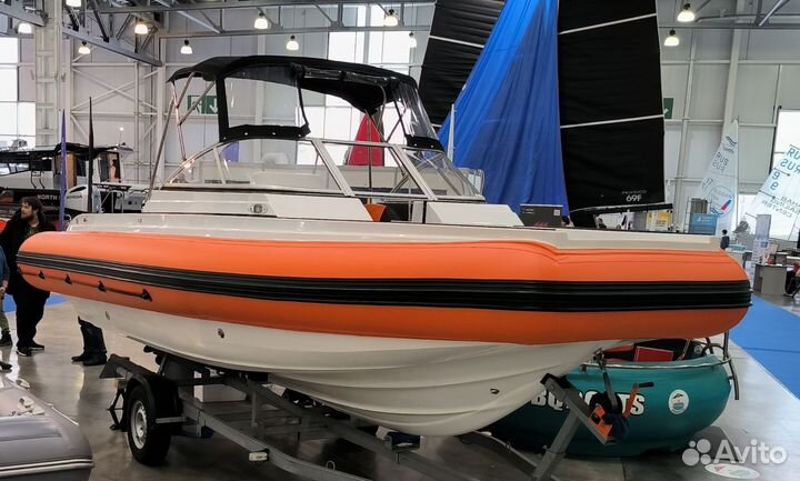 Катер риб (RIB)с надувными баллонами