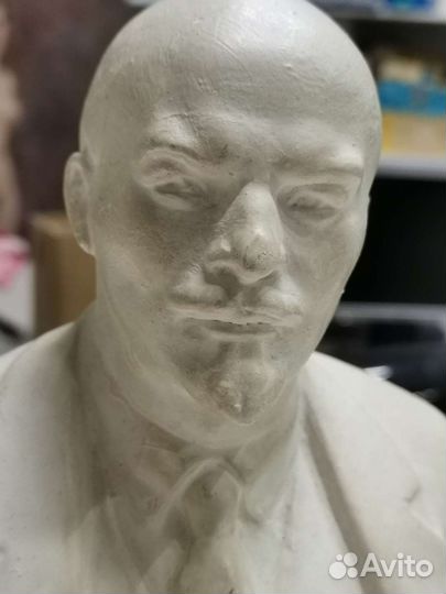 Бюст Ленин гипсовый 18 см СССР (Ч)