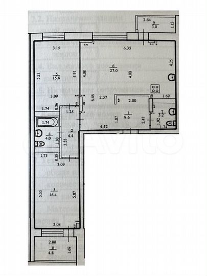 3-к. квартира, 88,2 м², 6/16 эт.