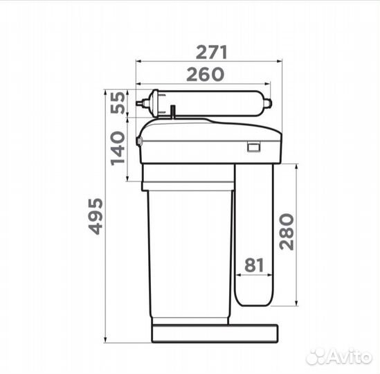 Водоочиститель Omoikiri для смесителей 2 в 1