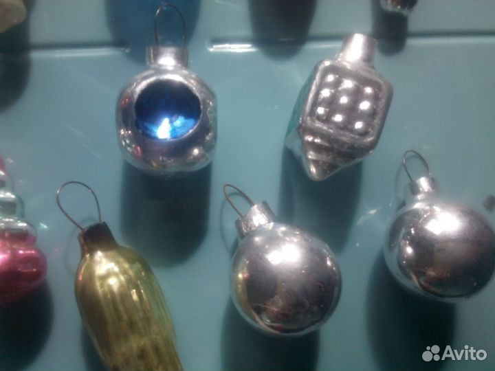 Елочные игрушки малютки СССР стекло одним лотом