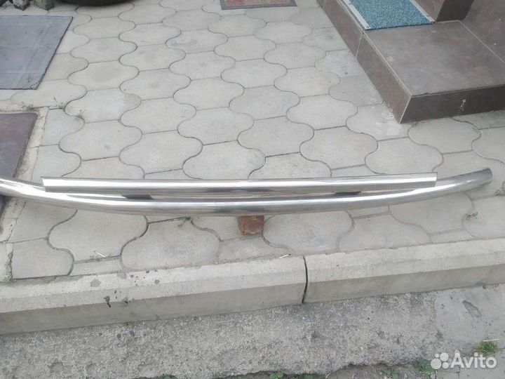 Защита переднего бампера на тоурег