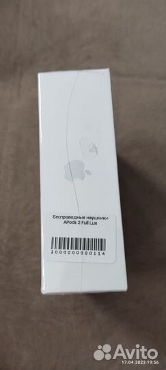 Наушники apple реплика AirPods 2 Full Lux новые