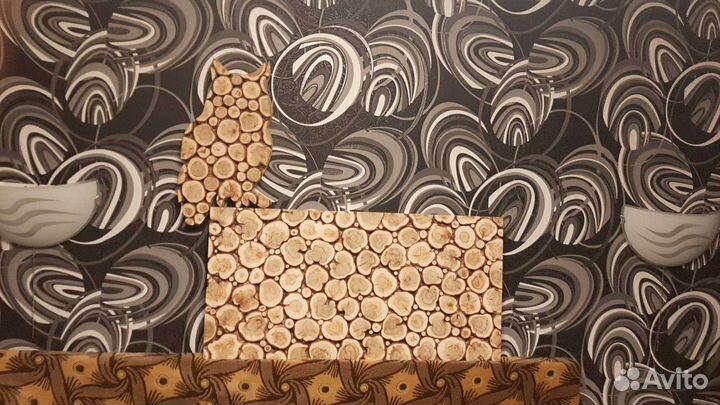 Картина сова из можевельника