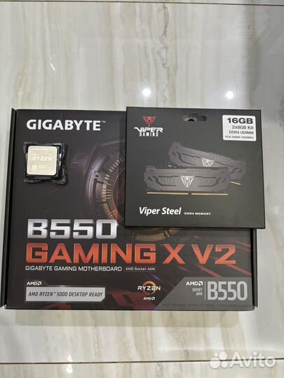Игровой комплект Gigabyte b550 am4 Ryzen 5 5600