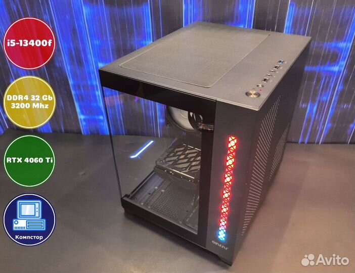 Мощный пк 2024 i5-RTX4060Ti-32DDR4-GQD96208135-B760