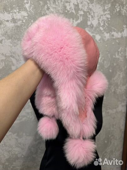 Шапка ушанка песец